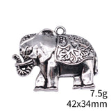 5pcs 42x34mm 2 Colors Antique Bronze Color Antique Silver Color Elephant Charms For DIY Jewelry Making