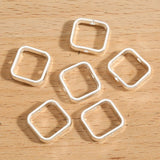 20pcs inside diameter 10mm square Frame Wrapped Bead Connect Spacers Through Hole Beading Cap DIY Bracelet for Jewelry Making