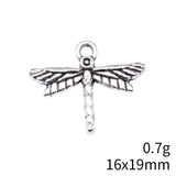 20pcs 16x19mm 2 Colors Antique Bronze Color Antique Silver Color Dragonfly Charms For DIY Jewelry Making