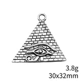 5pcs 30x32mm Ancient Egyptian Pyramid The Eye Of Horus Charms For DIY Jewelry Making