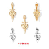 5pcs 2 colour Heart shaped Cross Charms Halloween Charms DIY Handmade Necklace Bracelet Earrings Jewelry Accessories W273
