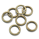 20/25/30/35/41mm Multi-colors Mixed Spray painting Alloy Keychain DIY Jewelry Making Findings V161