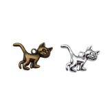 10pcs 30x22mm 2 Colors Antique Bronze Color Antique Silver Color Cat Charms For DIY Jewelry Making