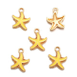 10Pcs 10Colors Zinc alloy Metal Enamel Starfish For Pendant Bracelet Necklace DIY Jewelry Making  18*15mm W237