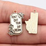 10pcs 25x19mm/24x13mm Kc Gold Color Statement Charms For DIY Jewelry Making