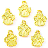 25pcs 6 Color Dog footprints Charm Bracelet Necklace Pendant DIY Jewelry Handmade Accessories 15*12mm