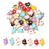 10pcs Enamel Charms Cute Cartoon chick Pendants Charms For Jewelry Making Supplies DIY Handmade Bracelets Earrings Accessories