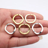 20pcs 25x24mm 5 Colors Irregular Hollowed-Out Circular Charms For DIY Jewelry Making