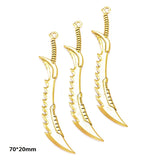 Ancient gold 10PCS 16 Styles Mixed Alloy Charms Knight Sword Knife Gun Bow Weapons Pendant For DIY Handmade Jewelry Material
