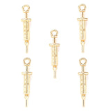 20pcs 5 Colors Doctor Nurse Syringe Charms for Key Buckle Pendants Antique Jewelry Making DIY Handmade Craft 5x24mm J499
