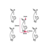 2pcs 12 styles Stainless Steel Flowers Charms Connection For Bracelets DIY Jewelry Making Supplies Jewelry Connector Bulk W433