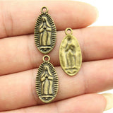 10pcs 23x11mm 2 Colors Antique Bronze Color Antique Silver Color Virgin Mary Charms For DIY Jewelry Making