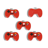 10Pcs Colorful Gaming Controller Resin Keychain Charms for Phone Cases 27.5*20mm Suitable for DIY Jewelry Making AccessoriesW580