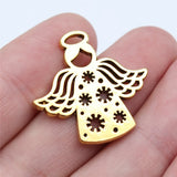 5pcs 28x27mm 6 Colors Flower Angel Charms For DIY Jewelry Making