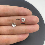 20-40pcs silver Alloy Flower Holder Partition Bead Cap Bead Holder Cap DIY Step Shaking Hairpin Hairpin Crown Accessories V149