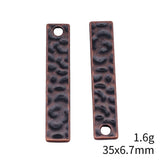 10pcs 35x6.7mm 2 Colors Antique Bronze Color Antique Copper Color Hammered Strip Charms For DIY Jewelry Making