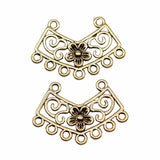 10pcs 26x18mm 2 Colors Flower Porous Earring Connector Pendant For DIY Jewelry Making Handmade Jewelry Craft Findings