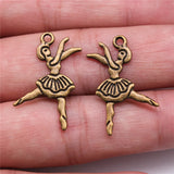 10pcs 18x28mm 2 Colors Antique Bronze Color Antique Silver Color Ballerina Ballet Charms For DIY Jewelry Making