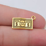 20pcs 21x12mm 3 Colors Antique Bronze Color Antique Silver Color Antique Gold Color Us Dollar Money Charms