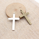 1pcs 56x34mm 2 Colors Antique Bronze Color Antique Silver Color Cross Charms For DIY Jewelry Making