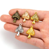 10pcs 5 colors Food Mushroom Charm fit for Necklace Key Chain Pendant DIY Jewelry 26*18mm K11