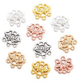 20Pcs 5 Colors Alloy flower charm For Bracelets Necklaces Pendant Diy Handmade Jewelry Making 14*13mm G126