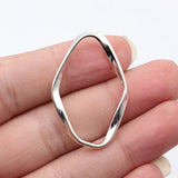 10pcs 42x28mm 5 Colors Irregular Hollow Twisted Geometric Elliptical Circle Charms For DIY Jewelry Making
