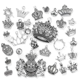 2-40pcs Ancient silver Alloy Loose Spacer Beads Gold Silver Crown Beads for Jewelry Making DIY Bracelet Handmade Accessories