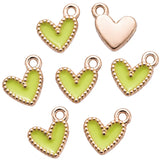 30pcs 10 colors small love heart Alloy Metal Enamel Charms Pendant DIY Bracelet Necklace earrings Jewelry making accessories