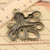 5 uds dijes pulpo 56x54mm colgantes de Color plata tibetana fabricación de joyería antigua artesanía hecha a mano DIY EF4016