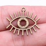 10pcs 26x22mm 2 Colors Antique Bronze Color Antique Silver Color Eye Charms For DIY Jewelry Making
