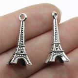 4pcs 29x11x11mm 2 Colors Antique Bronze Color Antique Silver Color 3D Eiffel Tower Charms For DIY Jewelry Making