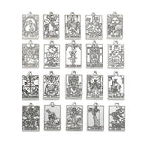 20 Styles Retro silver Style Witch Divination Tarot Card Tag Pendant DIY Charms Necklace Bracelet Jewelry Making 23*14mm J502
