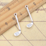 20 piezas dijes club de golf 27x9mm colgantes de Color plata antigua para hacer joyería tibetana hecha a mano DIY