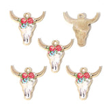 10PCS Alloy Drip-Style Bull's Head Pendants: DIY Necklace Earrings Jewelry Accessories Keychains Bag Charms for Jewelry Making