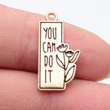 10pcs 25x19mm/24x13mm Kc Gold Color Statement Charms For DIY Jewelry Making