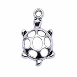 20pcs 22x12mm 2 Colors Antique Bronze Color Antique Silver Color Hollow Turtle Charms For DIY Jewelry Making
