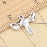 Dijes de 20 piezas para mujer, colgantes de Color plata tibetana de 18x23mm, fabricación de joyas antiguas, artesanía hecha a mano