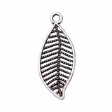 40pcs 27x11mm 2 Colors Antique Bronze Color Antique Silver Color Leaves Charms For DIY Jewelry Making