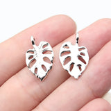 20pcs 20x12mm 2 Colors Antique Bronze Color Antique Silver Color Leaf Charms For DIY Jewelry Making