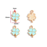 10pcs various styles Enamel Alloy flower Charm Earring Pendant DIY Keychain Necklace Jewelry Accessories W494
