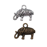10pcs 17x13mm 2 Colors Antique Bronze Color Antique Silver Color Small Elephant Thai Elephant Charms For Jewelry Making