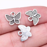 20pcs 13x10mm 2 Colors Antique Bronze Color Antique Silver Color Butterfly Charms For DIY Jewelry Making