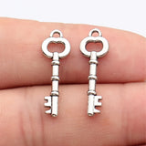 20pcs 26x9mm  Antique Silver Color  Key Charms For DIY Jewelry Making