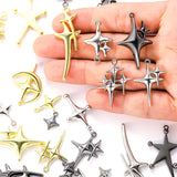 5Pcs 14 styles 3 Colors Star Wishing Meteor Charms For Earrings necklaces Pendants DIY Jewelry Making accessories W299