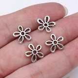 50pcs 11x11mm Antique Silver Color Bead Caps Pendant For DIY Jewelry Making Handmade Jewelry Craft Findings
