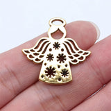 5pcs 28x27mm 6 Colors Flower Angel Charms For DIY Jewelry Making