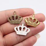 10pcs 27x24mm 3 Colors Antique Bronze Color Antique Silver Color Antique Gold Color Imperial Crown Charms