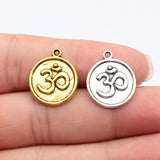 10pcs 18x21mm 2 Colors Antique Silver Color Antique Gold Color Om Charms For DIY Jewelry Making