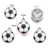 5pcs flag Football Soccer Charm Jewelry Accessories Diy Making Necklace Earring Pendant Craft Supplies Gold Plated W481